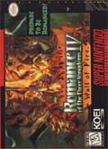 Romance of the Three Kingdoms IV: Wall of Fire SNES cover