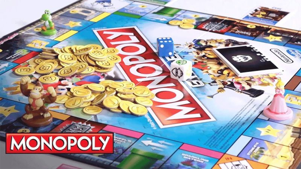 Monopoly Gamer Edition board and coins