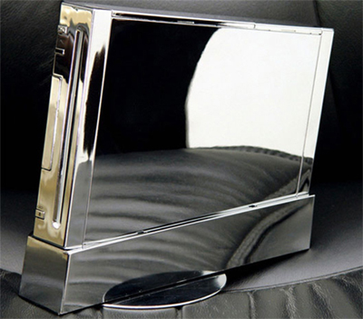 Chrome replacement case for Wii