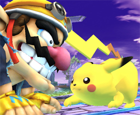 Wario and Pikachu