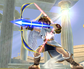 Pit draws his bow