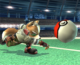 Fox throws a pokeball