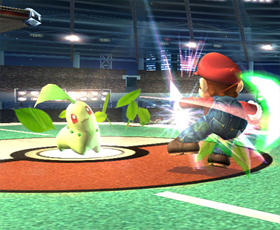 Pokemon attacks Mario