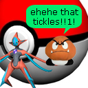 Deoxys in Smash Bros pokeballs