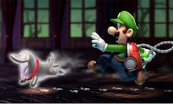 Iwata and Miyamoto as the Luigi Brothers