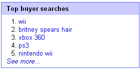 eBay top 5 searches