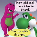 Yoshi's back in Smash Bros Brawl